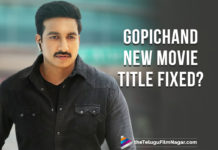 Gopichand New Movie Gets A Title?