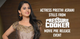 Actress Preethi Asrani Stills From Pressure Cooker Movie Pre Release Event
