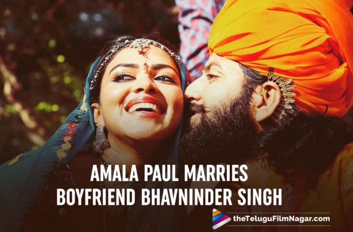 Amala Paul Ties The Knot With Her Boyfriend Bhavninder Singh