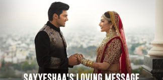 On Their First Wedding Anniversary, Sayyeshaa Posts A Loving Message For Husband Arya