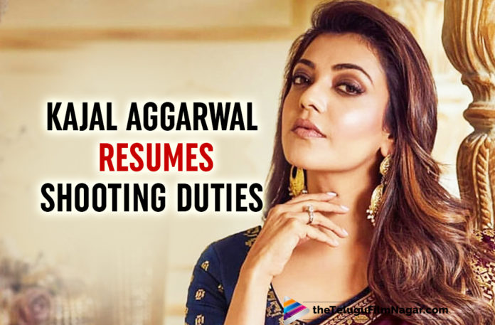 Kajal Aggarwal Resumes Shooting Duties