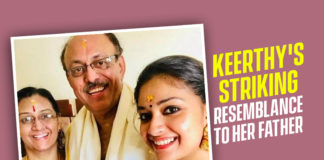 Keerthy Suresh Bears A Striking Resemblance To Her Father In This Throwback Picture