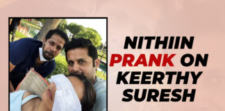 Rang De: Nithin Pulls A Silly Prank On Keerthy Suresh While She Takes A Nap On Sets