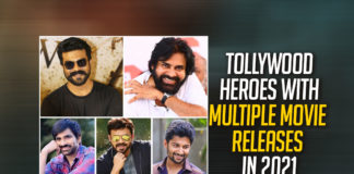 Tollywood Heroes With Multiple Movie Releases In 2021,Telugu Filmnagar,Latest Telugu Movies News,Telugu Film News 2021,Tollywood Movie Updates,Latest Tollywood News,Pawan Kalyan,Vakeel Saab,Ram Charan,RRR,RRR Movie,Acharya,Ravi Teja,Khiladi,Acharya Movie,Venkatesh Daggubati,Narappa,F3 Movie,Nani,Tuck Jagadish,Shyam Singha Roy,Sharwanand,Mahasamudram,Sreekaram,Nithiin,Rang De,Check,Rana Daggubati,Aranya,Virata Parvam,Varun Tej,Ghani,Sree Vishnu,Gaali Sampath,Naga Shaurya,Lakshya,Vishwak Sen,Paagal,Aadi Saikumar,Sashi,Tollywood Heroes,Telugu Movie Releases In 2021