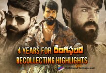 Celebrating 4 Years Of Rangasthalam: Recollecting The Highlights Of Ram Charan And Sukumar Masterpiece,Telugu Filmnagar,Latest Telugu Movies 2022,Telugu Film News 2022,Tollywood Movie Updates, Rangasthalam,Rangasthalam Telugu Movie,Rangasthalam Movie Updates,Rangasthalam Completes 4 Years,4 Years for Rangasthalam Movie,Ram Charan in Rangasthalam,Highlights Of Ram Charan And Sukumar’s Masterpiece Highlights Of Ram Charan And Sukumar’s Masterpiece in Rangasthalam Movie,Ram Charan as Chitti Babu in Rangasthalam Movie,Director Sukumar,Sukumar Super Hit Movie Rangasthalam,Sukumars Blockbuster Movie Rangasthalam Movie, Rangasthalam one of the best Tollywood films of the decade,Rangasthalam became the highest grossing Telugu film of the year 2018,Rangasthalam Released on 30th March 2018,Ram charan played a Role as Chitti Babu is a partially deaf and ill-tempered, Phanidra Bhupati, played by Jagapathi Babu,Aadhi Pinisetty As Kumar Babu brother of Chitti Babu,Rangasthalam Ram Cahran Career Best Performance,Samantha Lead Actress in Rangasthalam movie,Samantha in Rangasthalam,Anasuya in Rangasthalam Movie, Samantha as Rama Lakshmi,Anasuya as Rangammatha,Devi Sri Prasad gave one of his career’s best albums for the film,Devi sri Prasad Super Hit Album For Rangasthalam,Devi Sri Prasad Music Composer for Movie Rangasthalam, Rangasthalam Collected 216 crores highest grossing film of the year,Rangasthalam grabbed a national award in the category of best audiography,Rangasthalam got many awards at Filmfare South and SIIMA,#Rnagasthalam,#RamCharan,#Samantha,#Sukumar