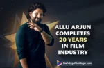 Stylish Star Allu Arjun Completes 20 Years As An Actor In The Film Industry